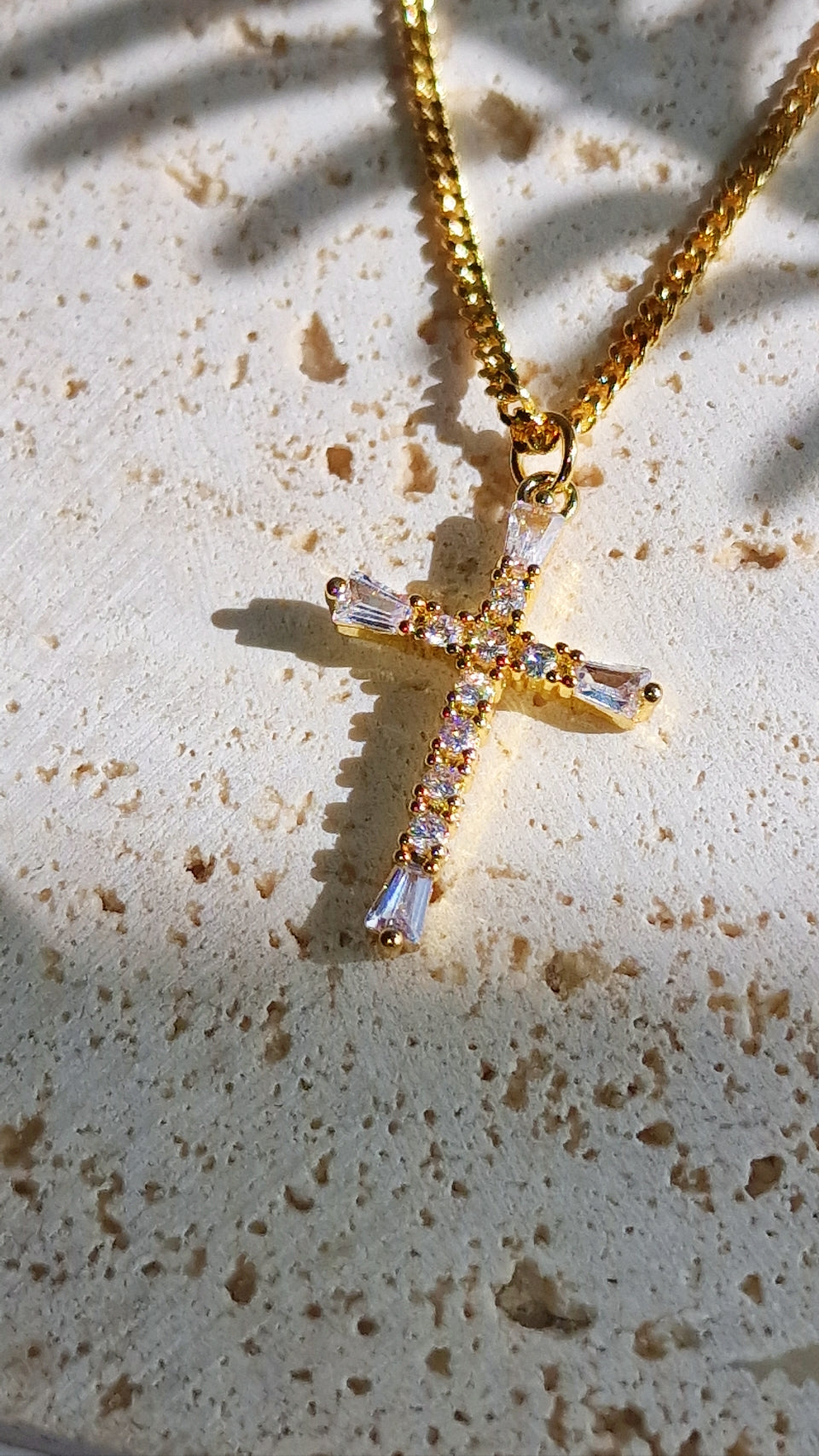 Hana Crystal Cross Necklace