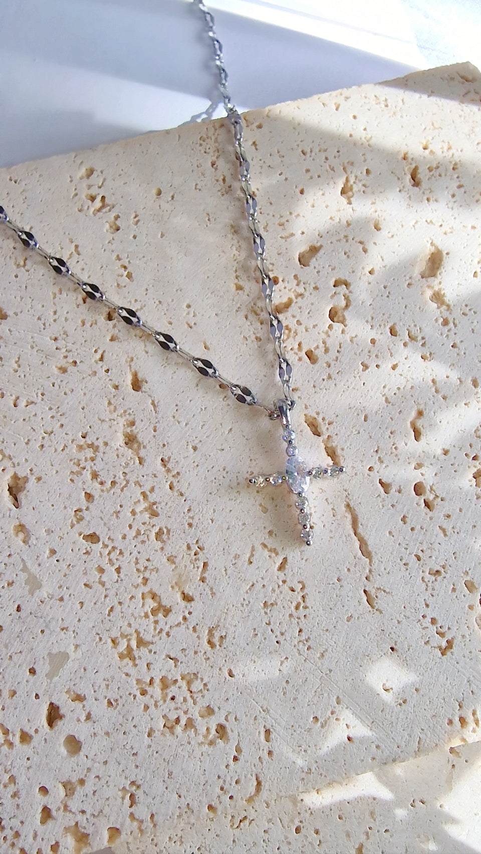 Daniela Crystal Cross Necklace