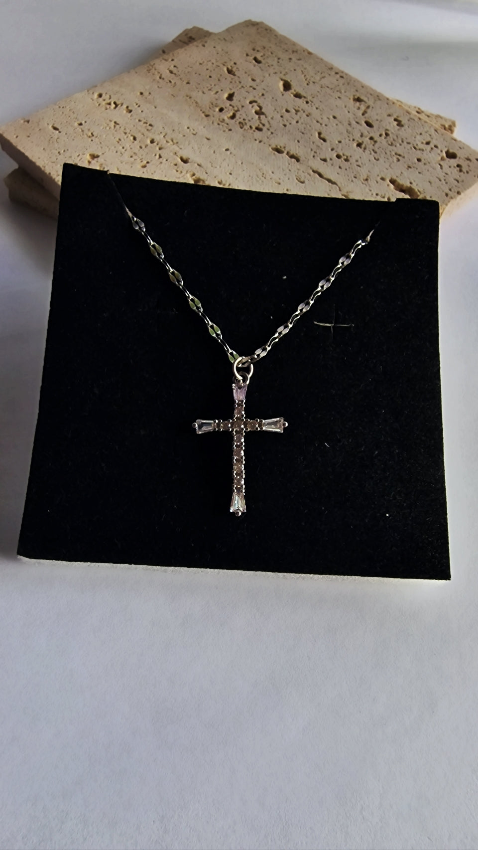 Hana Crystal Cross Necklace