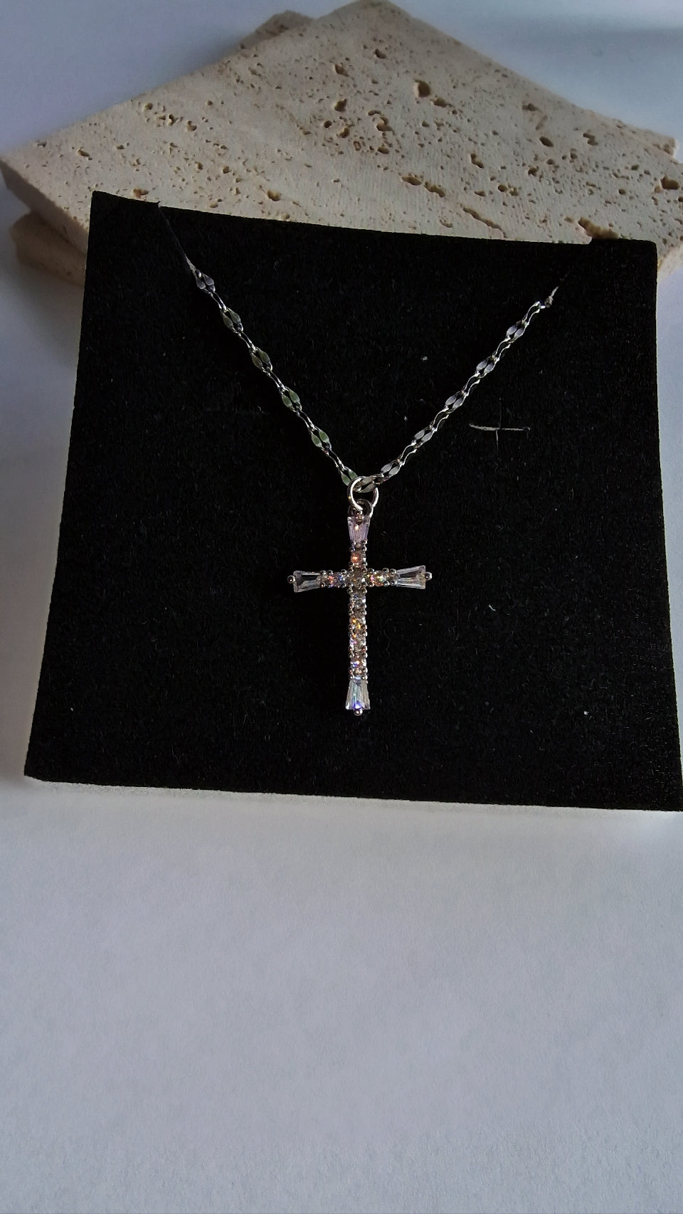 Hana Crystal Cross Necklace