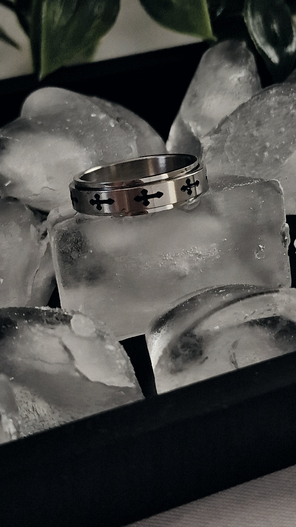 Silver Cross Fidget Ring