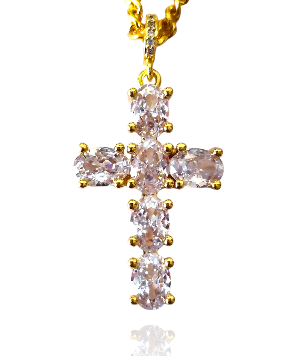 Zircon Cross Necklace