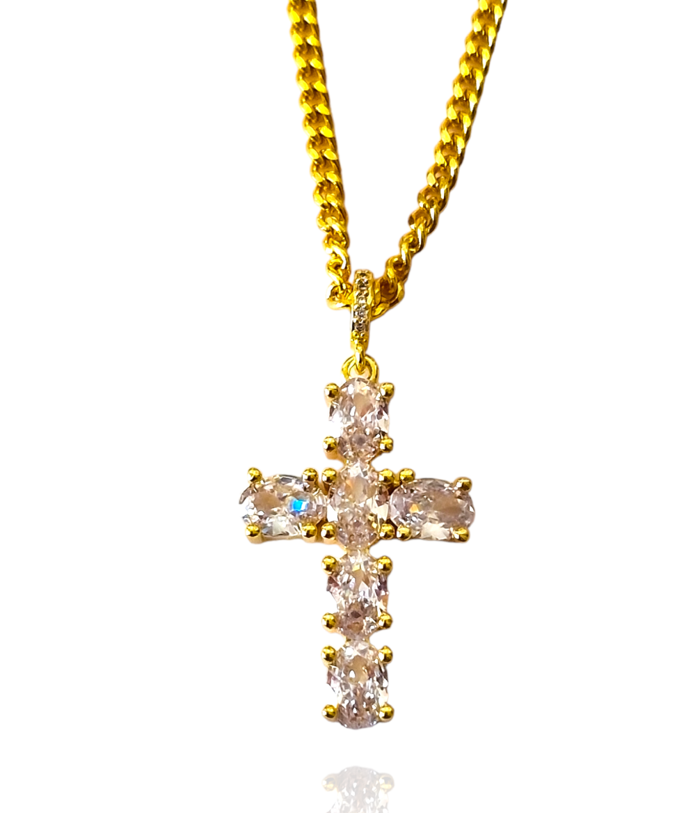 Zircon Cross Necklace